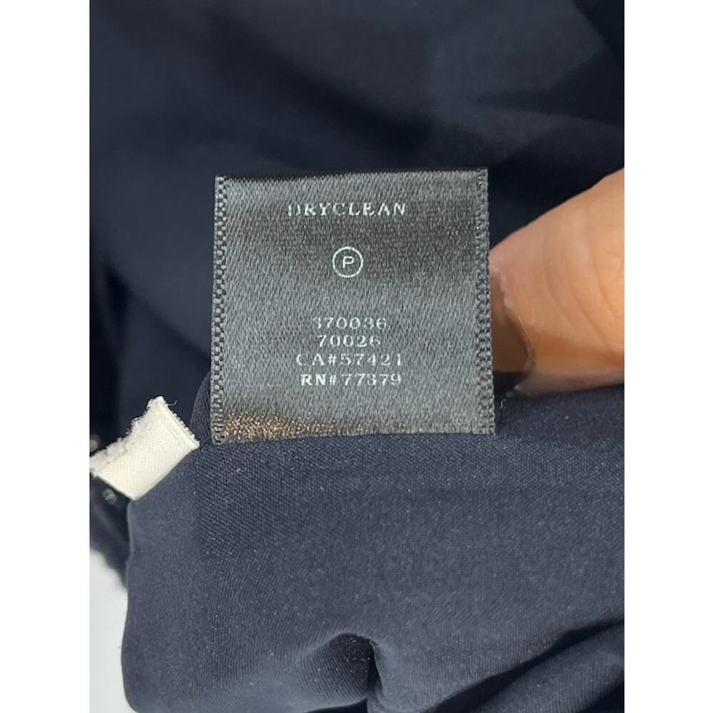 ANN TAYLOR Blue Sz 6 Dot Jacquard Skirt Textured Straight Above Knee Lined Navy - Picture 11 of 12